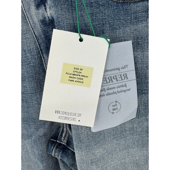 Cosmic Blue Love Womens Repreve High Rise Ankle Jeans Skinny Leg Size  29 Blue - Picture 5 of 7